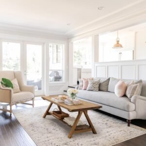 Solid wood coffee table