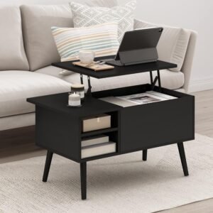 Living room wooden lift-up coffee table