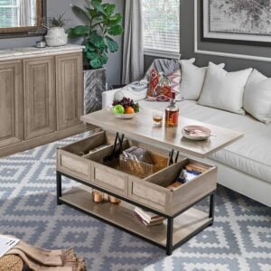 Lift-up coffee table